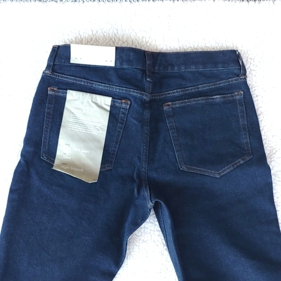 NWT Everlane Uniform Men Jeans The Slim Jean High Stretch Dark Indigo Denim - Picture 5 of 13